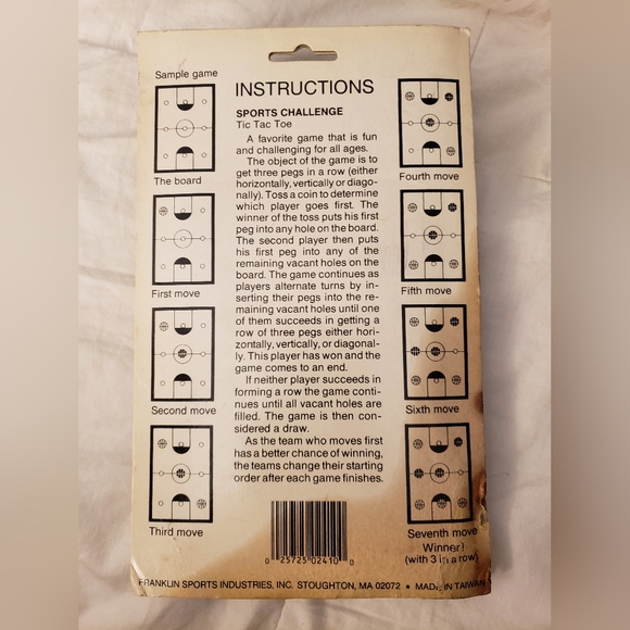 NEW Vintage Franklin Wood Tic-Tac-Toe Sports Challenge Game - Picture 4 of 4